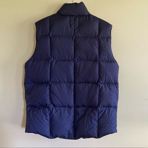LANDS END Women’s Goose Down Vest Navy Medium - Picture 4 of 7